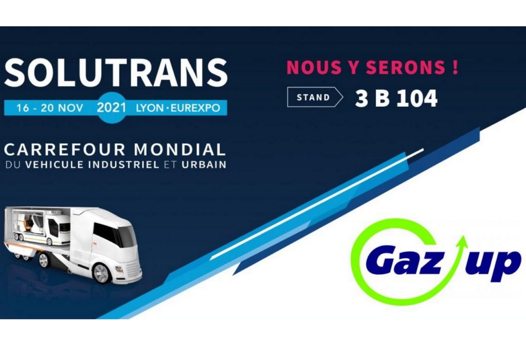 Le réseau Gaz’up annonce sa présence au salon Solutrans du 16 au 20 novembre 2021, à Lyon.