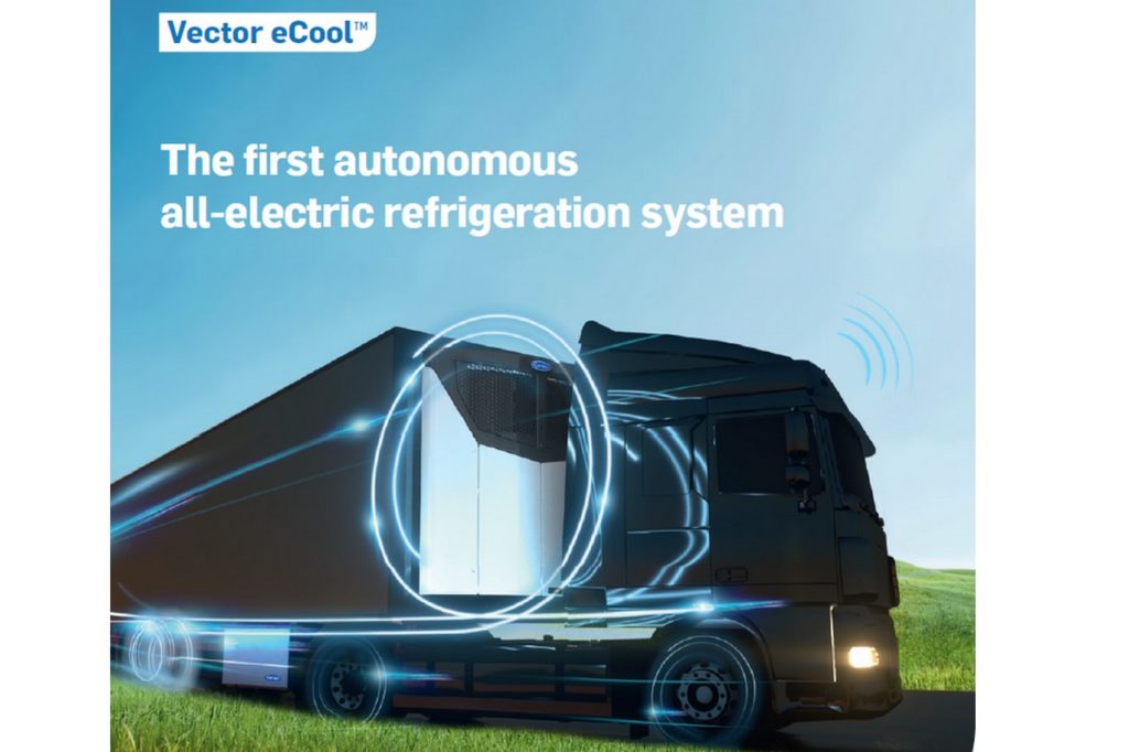 Carrier Transicold, annonce avoir déjà mis à la route des centaines de systèmes de réfrigération tout électrique Vector® eCoolTM. © Carrier Transicold