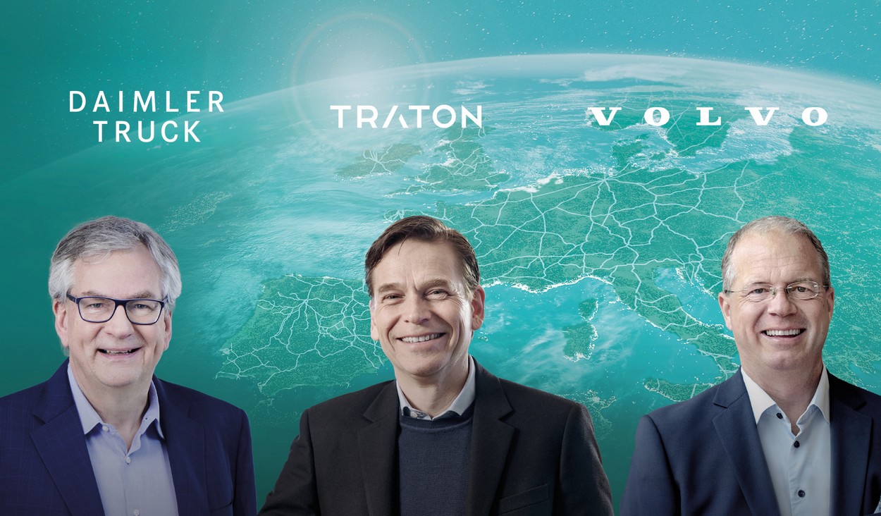 Traton Group, Daimler Truck et Volvo Group veulent installer au moins 1 700 points de recharge d’énergie verte à haute performance.