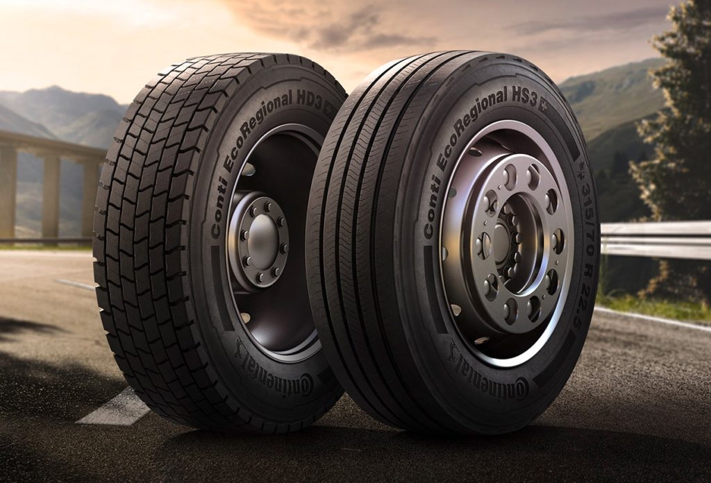 La gamme de pneus Conti EcoRegional Generation 3+ : Idéalement adaptée au transport régional et longue distance. © Continental